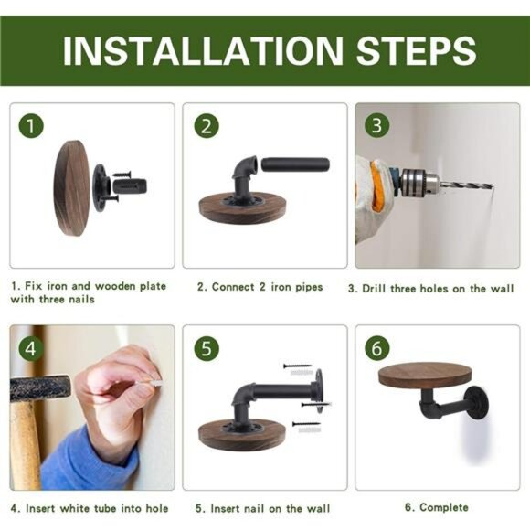 2 Pack Round Floating Corner Shelves Wall Mounted Wood Display Racks for Decor - Picture 3 of 7